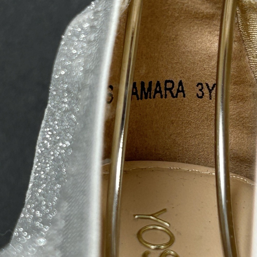 Yosi Samra Girls Size 3Y 3 Silver Glitter Ballet Flat NEW VERY SPARKLY SERENA - Picture 7 of 13